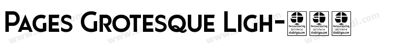 Pages Grotesque Ligh字体转换